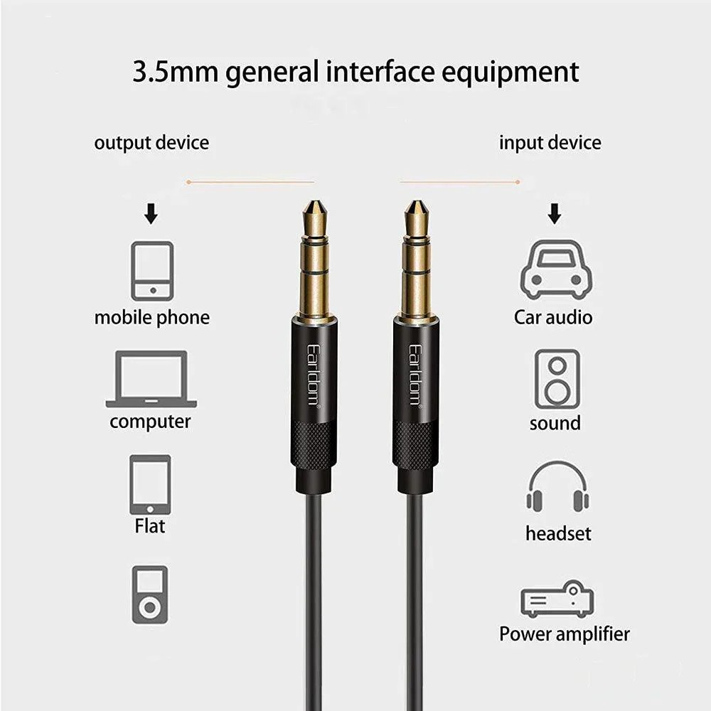 3.5mm Stereo Audio Extension Cable – Male to Female Aux Adapter for Headphones, Speakers & Audio Devices