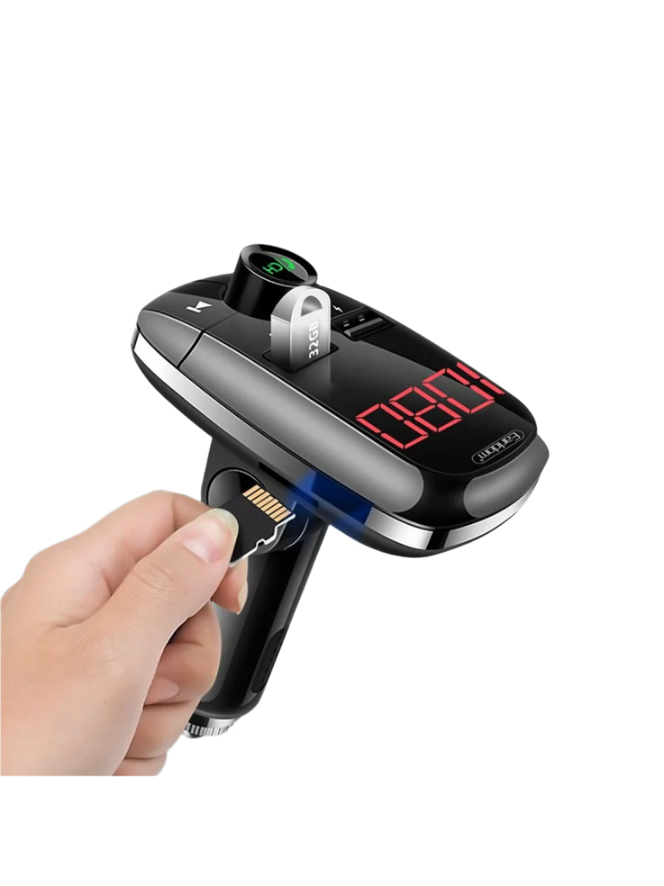 Car MP3 Player with FM Transmitter & Dual USB Charger – Bluetooth Hands-Free Kit for iPhone, Android & More, Wireless Music Streaming & Charging