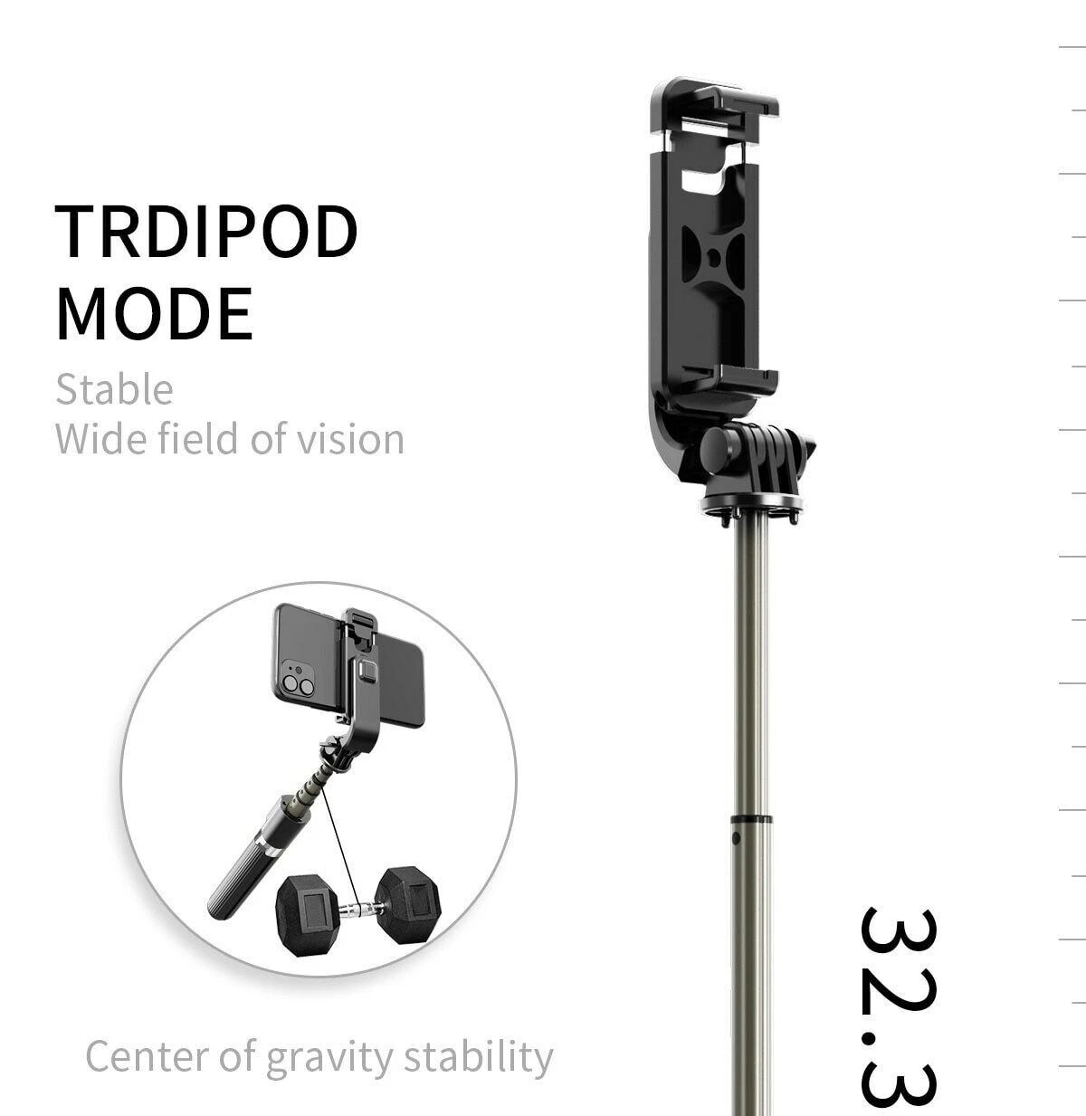 Mini Live Broadcast Selfie Stick – Portable Tripod with Bluetooth Remote for Streaming, Vlogging & Selfies, Compact & Adjustable for iPhone & Android