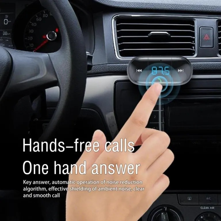 Universal USB Car Audio Kit – FM Transmitter, Wireless Music Player & Dual USB Charger for Vehicles