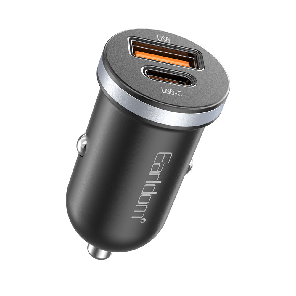 30W USB + USB-C Fast Car Charger – Dual Port Quick Charge Adapter for All Vehicles