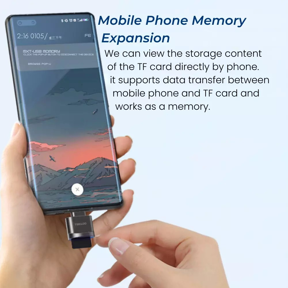 USB-C Memory Card Reader – Plug & Play SD & MicroSD (TF) Adapter for Android, MacBook, Tablets & Laptops