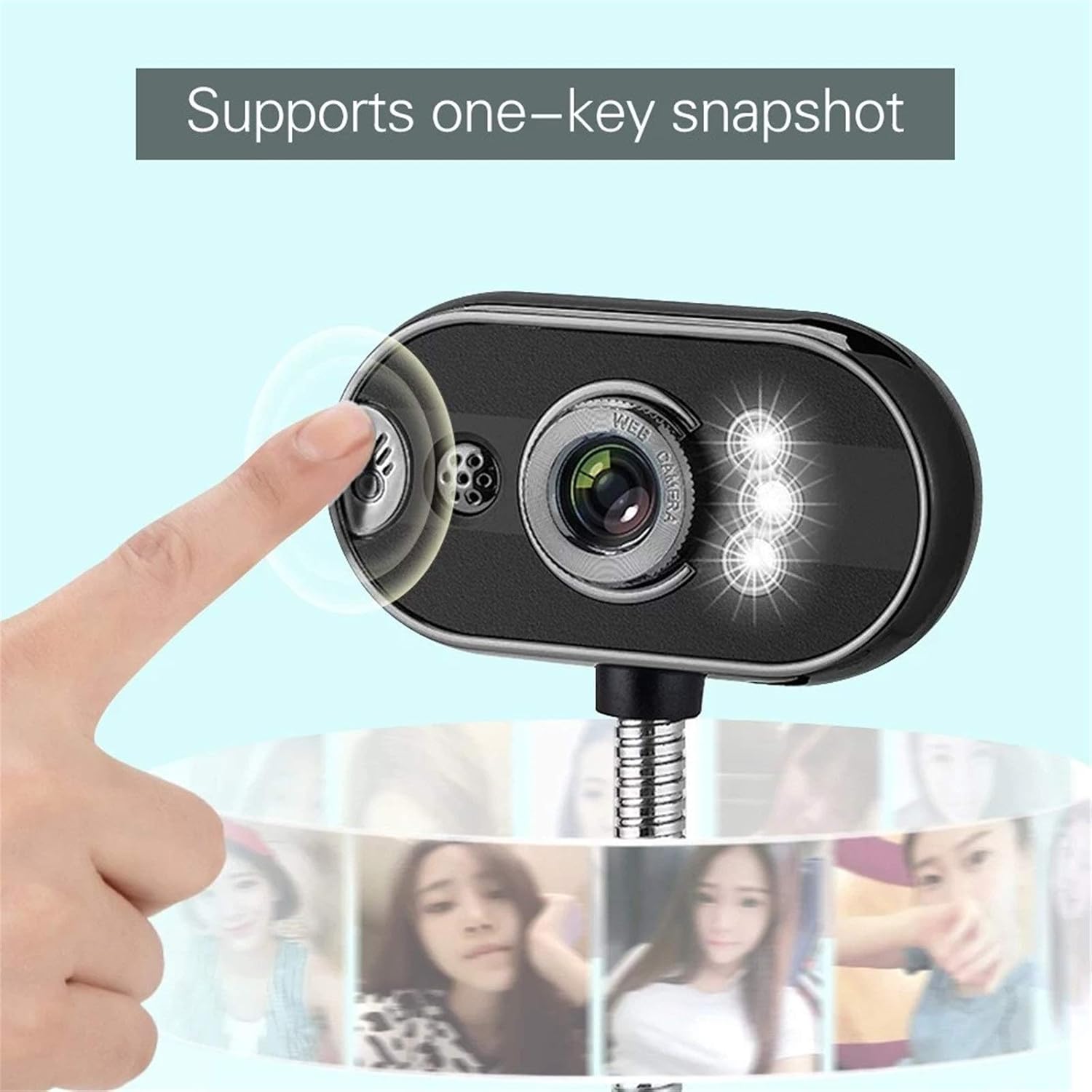 HD Digital Camera – Desk-Mounted USB Webcam with Microphone | Full HD 1080p for Streaming & Video Calls