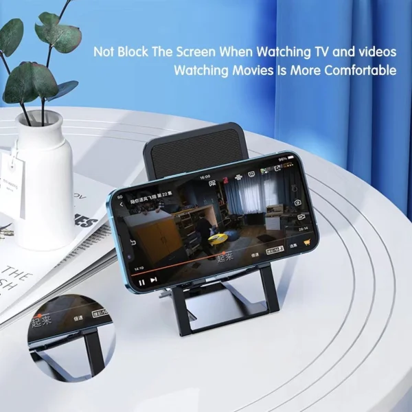 Ultra-Thin Foldable Desktop Phone & Tablet Stand – Adjustable Portable Holder for Desk, Compact and Sturdy Stand for iPhone, iPad & More