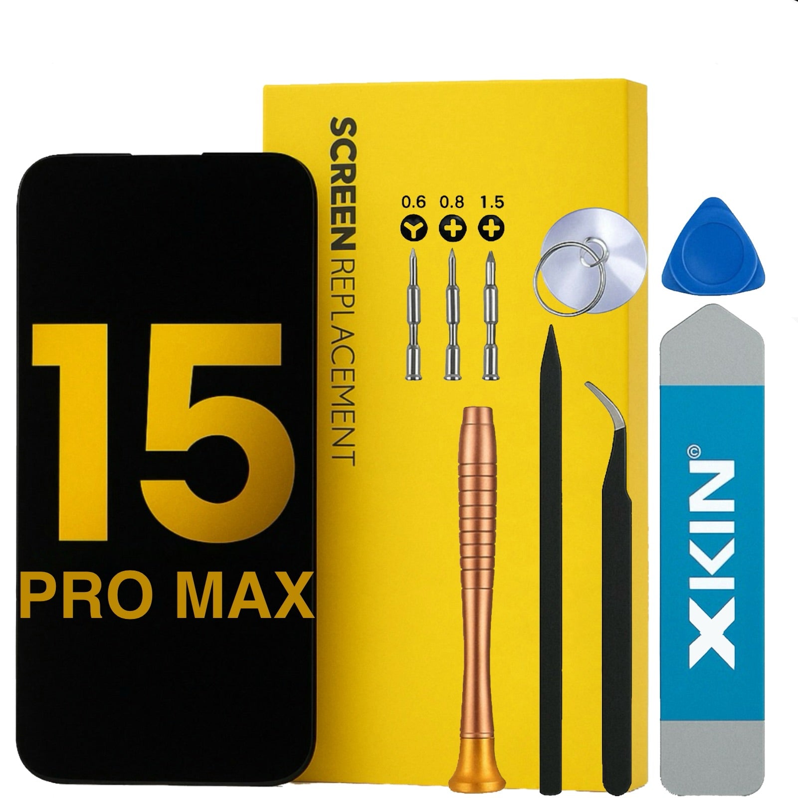 iPhone 15 Pro Max Screen Replacement – Full HD LCD Display with Touch Digitizer | Premium Aftermarket Repair Part