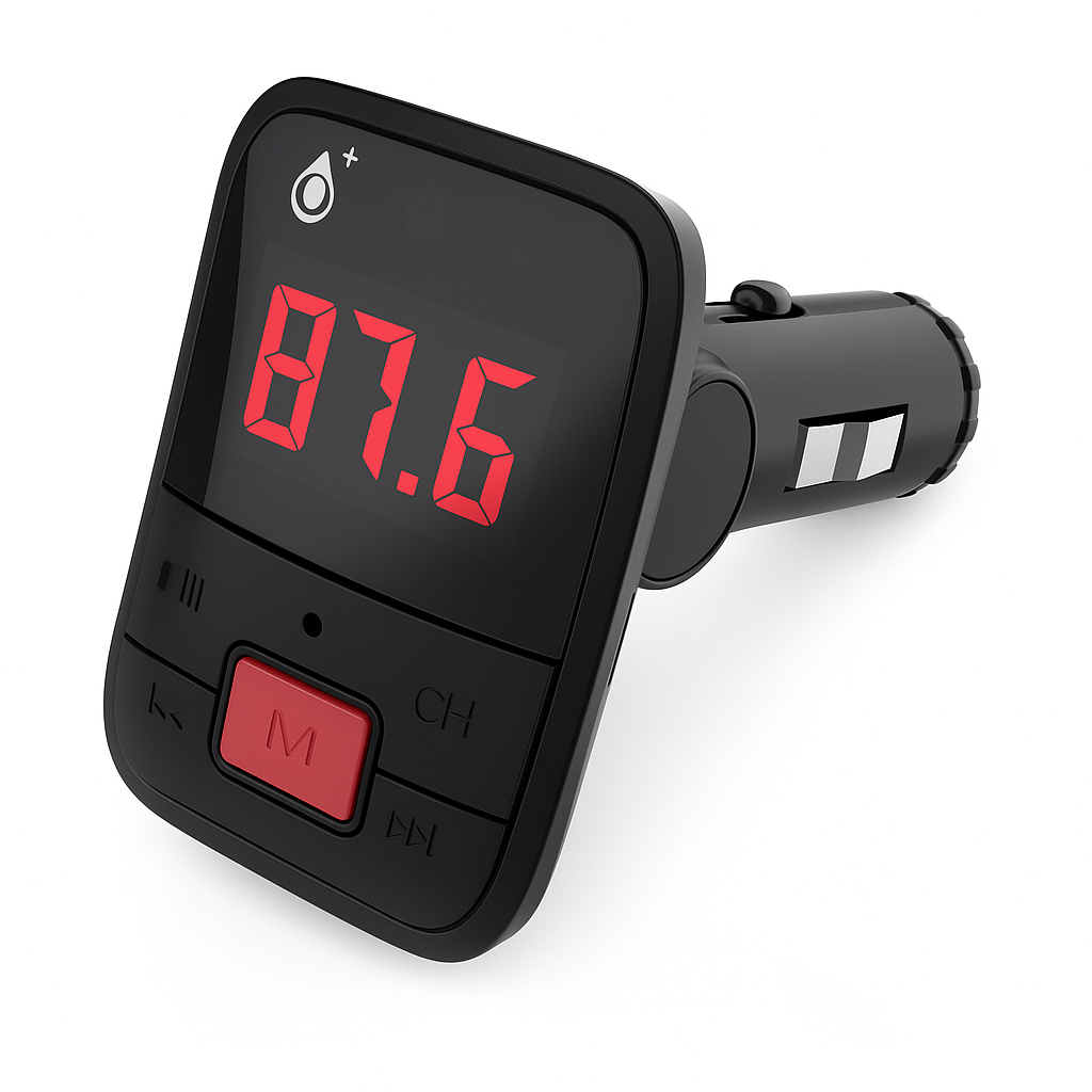 BTS FM Transmitter β Car Bluetooth Adapter with Mic, USB Charger & LED Display