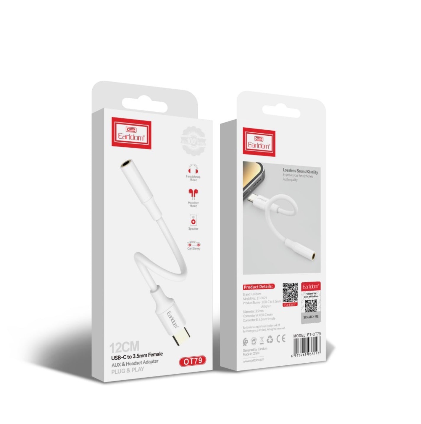 USB-C to 3.5mm AUX & Headset Adapter – Audio + Mic Splitter for Type-C Devices