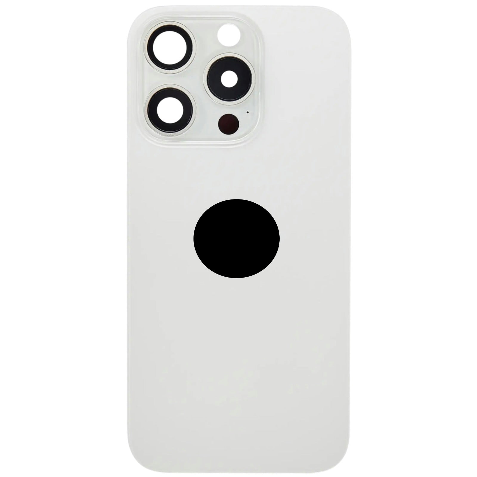Titanium White Back Glass with Steel Plate & MagSafe Magnet Pre-Installed Compatible for iPhone 15 Pro – OEM-Compatible Rear Housing Replacement | A2848 A3101 A3104