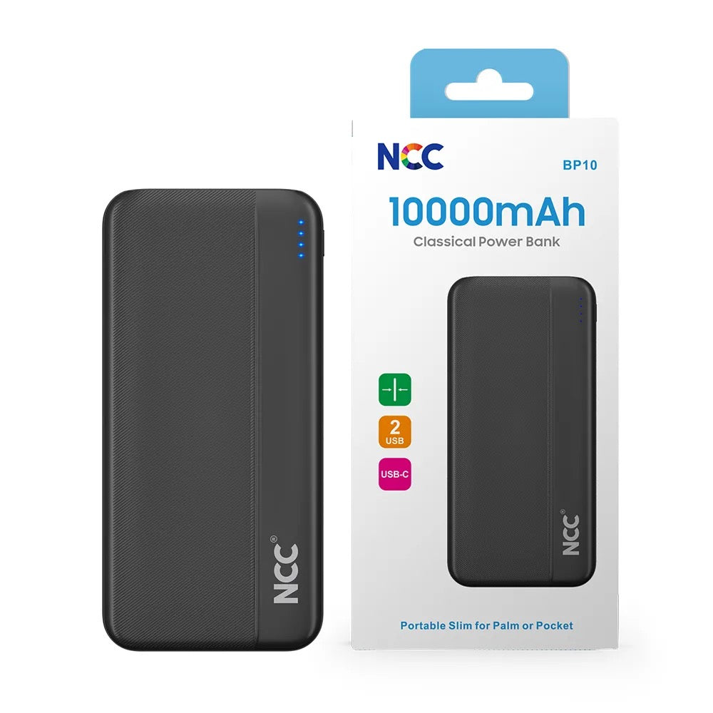 NCC 10000mAh Classical Power Bank – Reliable, Durable, Universal Charger