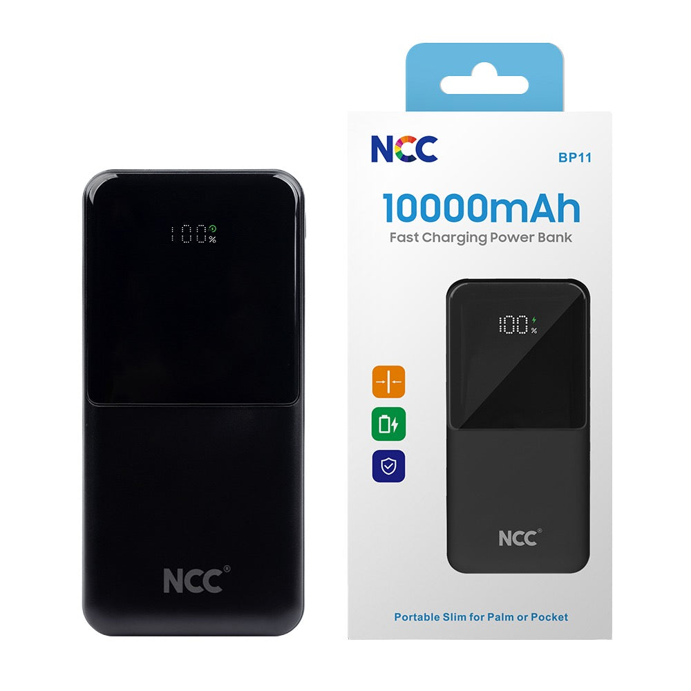 NCC 10000mAh Power Bank β Fast Charging, Slim & Portable | Dual USB Ports