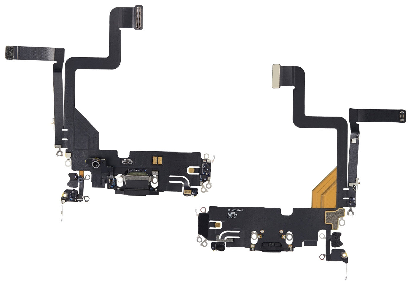 Charging Port Flex Cable Compatible with iPhone 14 Pro – Black 8-Pin Port with Microphone | Models A2650 A2889 A2892 A2891