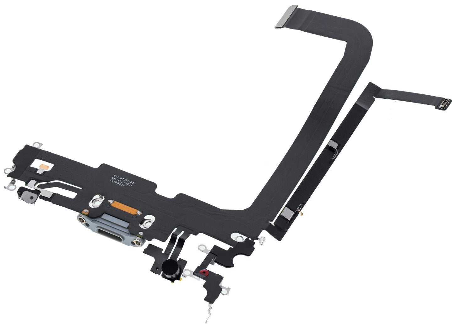 Charging Port Flex Cable Compatible with iPhone 13 Pro Max – Silver | Internal Charging Connector with Microphone | A2484 A2641 A2643 A2644 A2645
