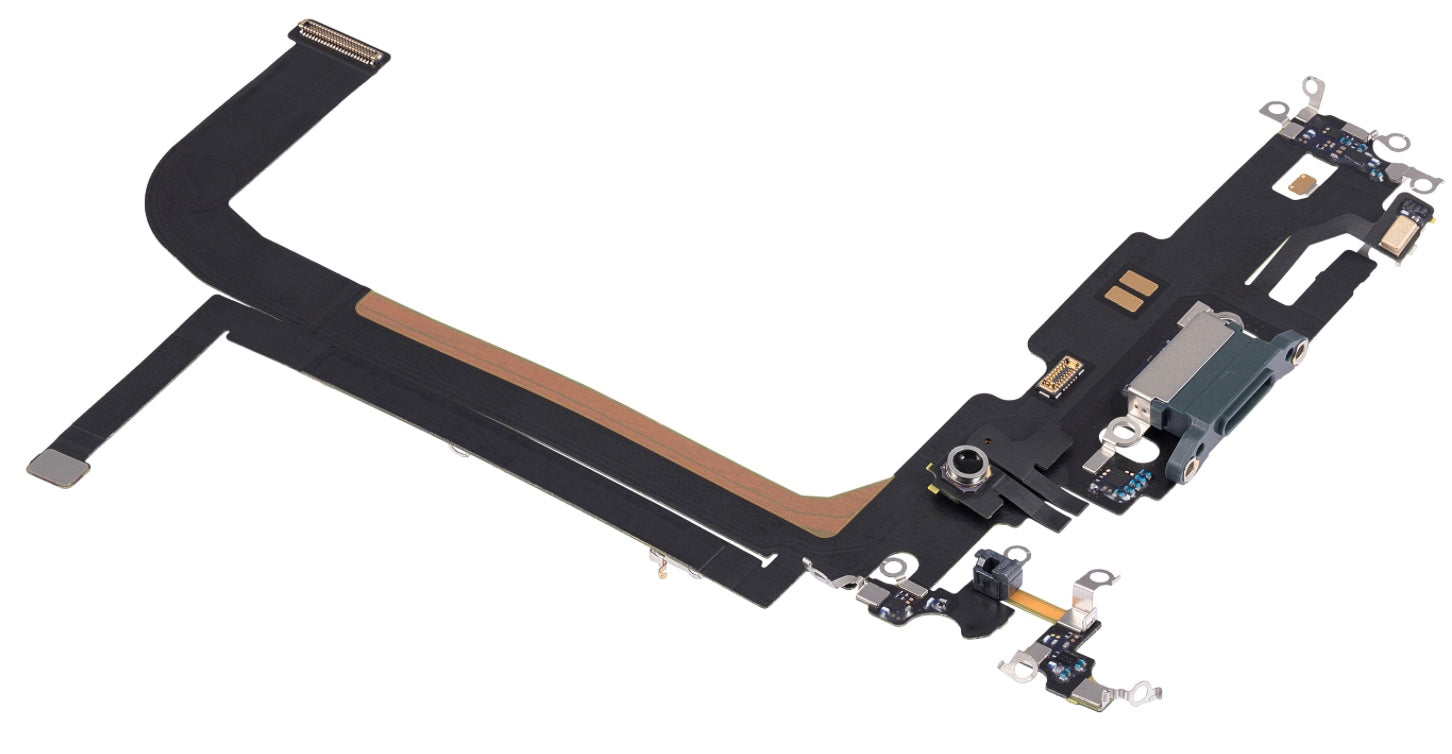 Charging Port Flex Cable Compatible with iPhone 13 Pro Max – Green | Internal Charging Connector with Microphone | A2484 A2641 A2643 A2644 A2645