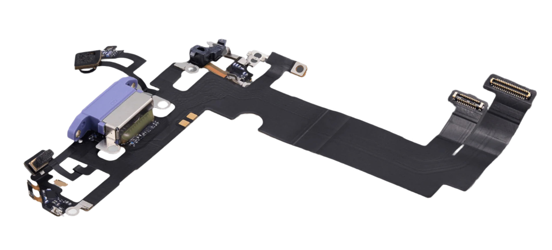 Charging Port Flex Cable Compatible with iPhone 12 Mini – Purple USB Connector with Microphone | A2176 A2398 A2399 A2400