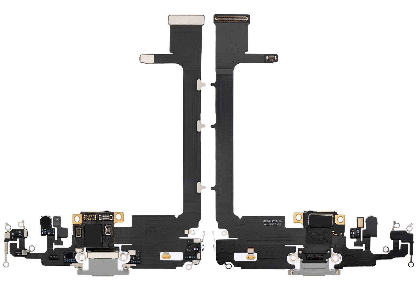 Charging Port Flex Cable Sub Board Compatible with iPhone 11 Pro Max – Silver USB Connector with Microphone | A2161 A2218 A2220