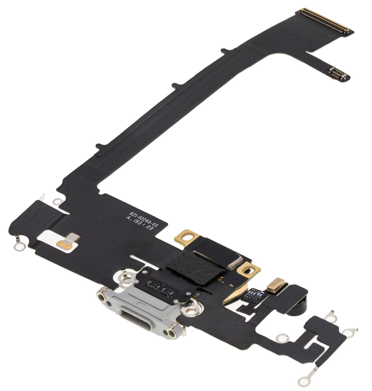 Charging Port Flex Cable Sub Board Compatible with iPhone 11 Pro Max – Silver USB Connector with Microphone | A2161 A2218 A2220
