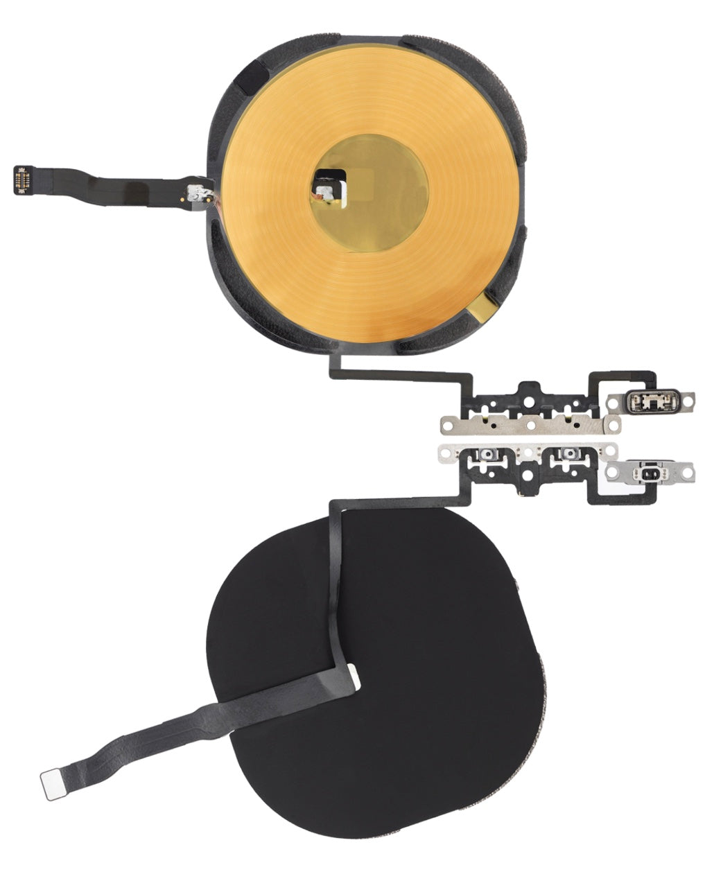 NFC with Power & Volume Flex Cable Compatible with iPhone 11 Pro – Wireless Coil and Side Button Connector | A2160 A2215 A2217