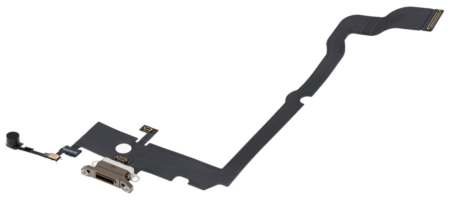 Charging Port Flex Cable Compatible with iPhone XS Max – Gold USB Charging Dock with Microphone | A1921 A2101 A2102 A2104