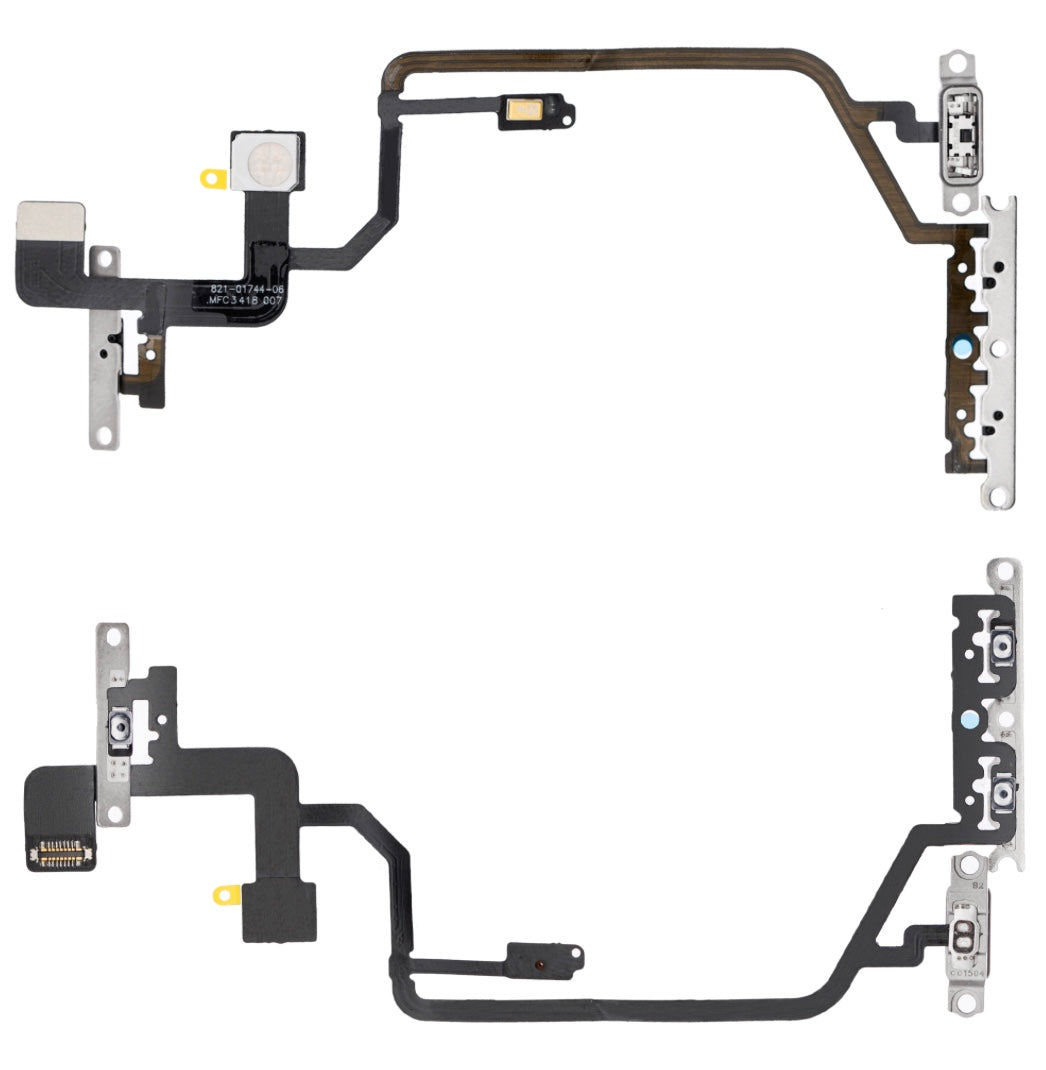 Power & Volume Flex Cable with Flash Compatible with iPhone XR – Side Key & LED Flash Strip | A1984 A2105 A2106 A2108
