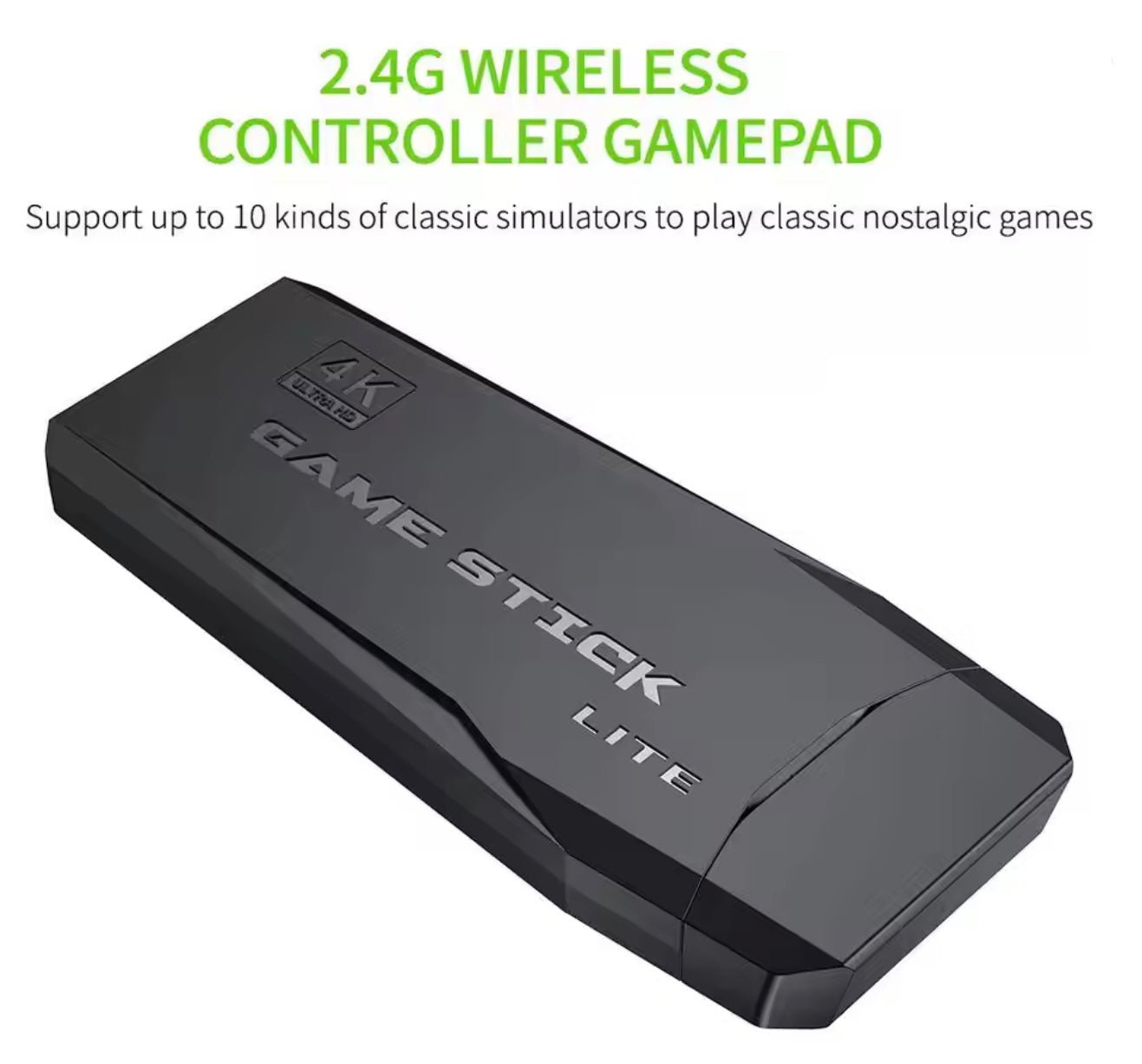 2.4G Wireless Controller Gamepad β 40 Emulator Support, HDMI TV Output