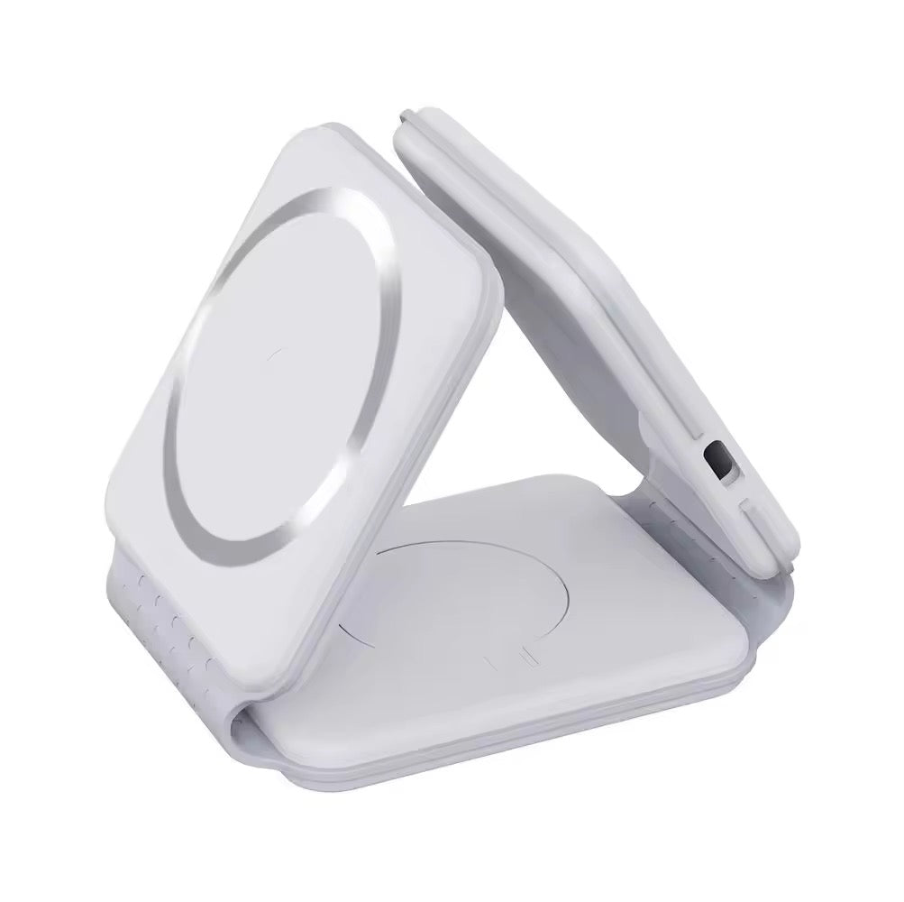 3-in-1 Magnetic Wireless Charger β Fast Charge for Phone, Watch & Earbuds