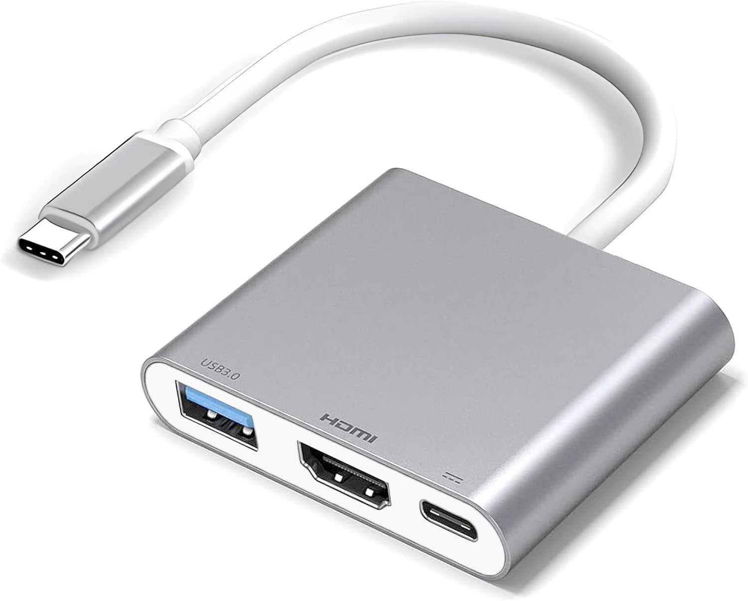 Type-C to HDTV + USB 3.0 + PD Charging Adapter – 3-in-1 Hub for Laptops