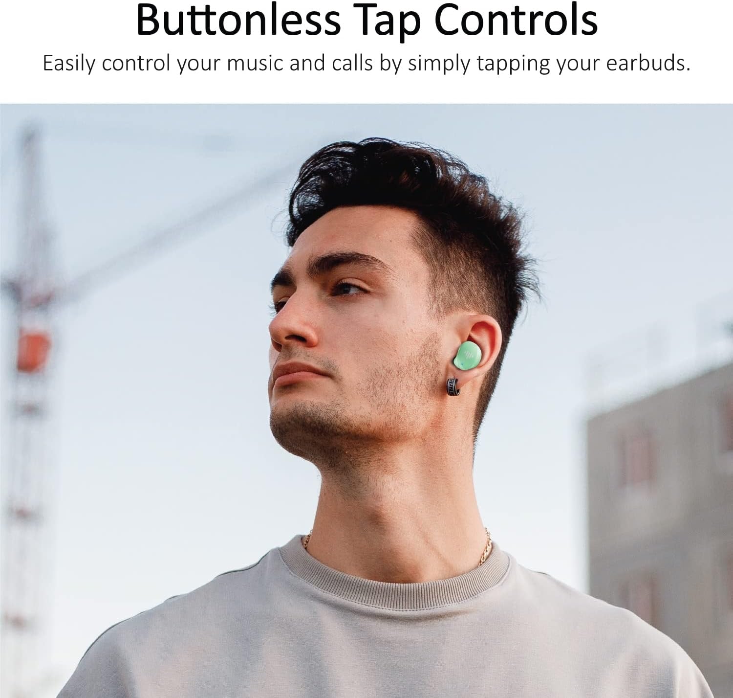 Wireless Bluetooth 5.3 Earbuds with IPX6 Waterproof & Touch Control β 8+12H Battery Life
