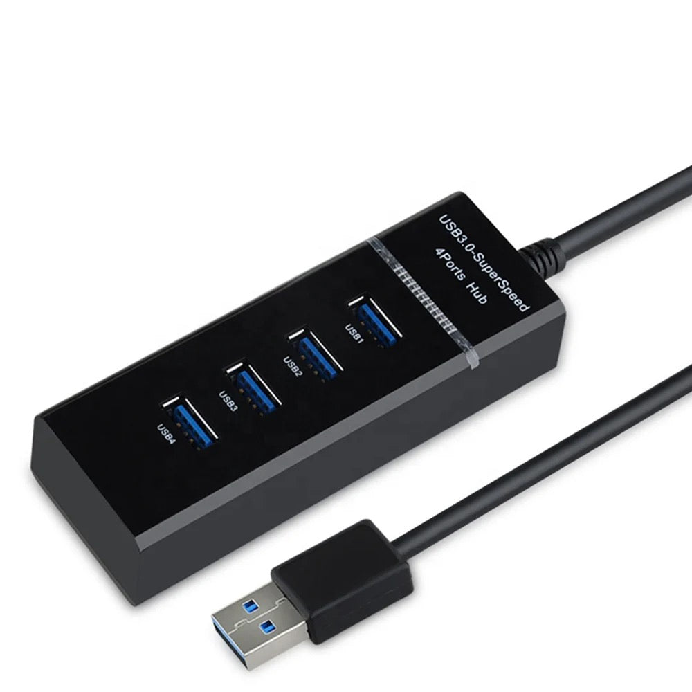 USB 3.0 4-Port Hub – Super Speed 5Gbps with LED & Power Protection