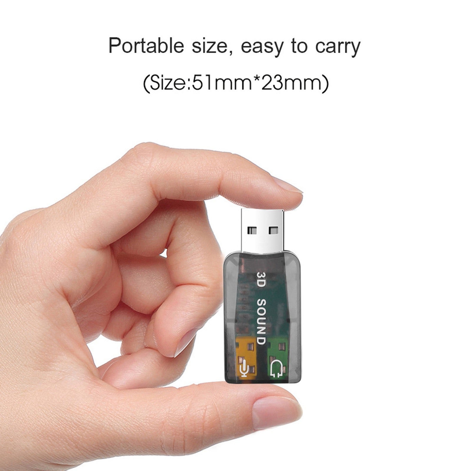 USB Sound Controller – Virtual 5.1CH Audio Adapter with 3D Sound