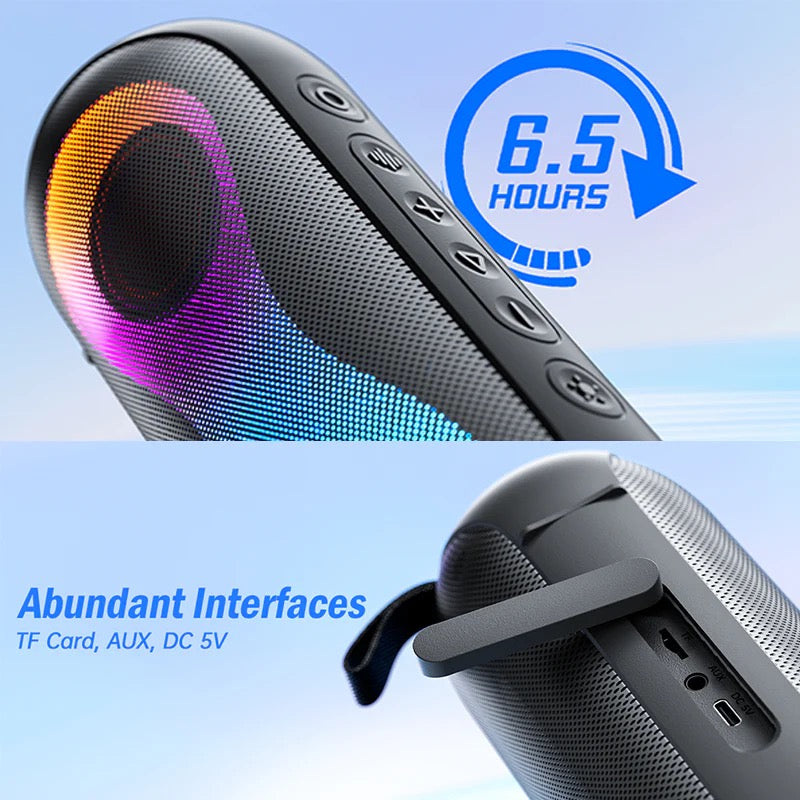 Colorful Wireless Speaker 30W with LED Lights, TF Card & IPX7 – 4000mAh