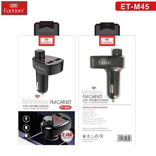 Wireless FM Car Kit with MP3 Player & Dual USB Charger – Hands-Free Bluetooth