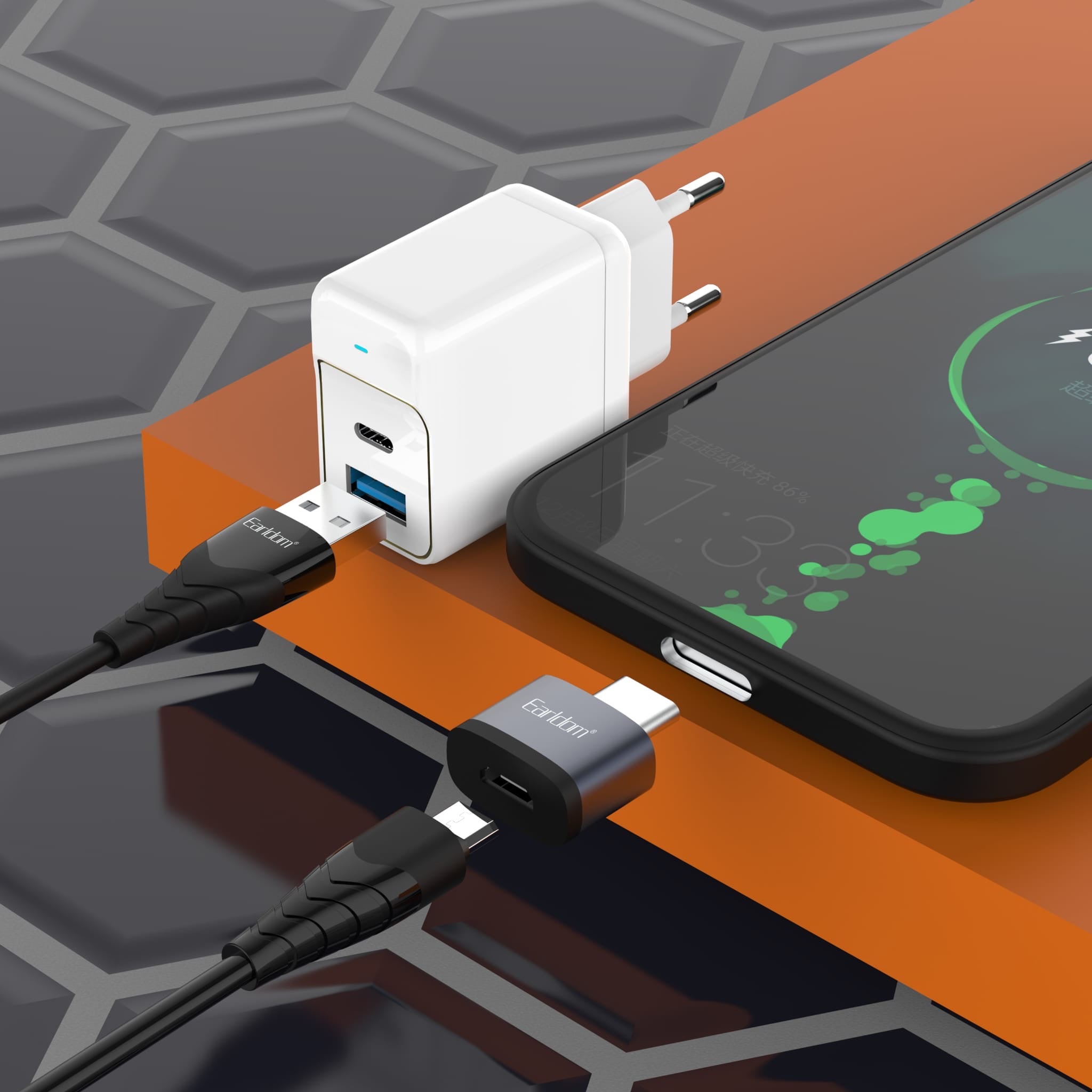 Micro USB to USB-C Adapter 2.0 – 2.1A Fast Charging Converter