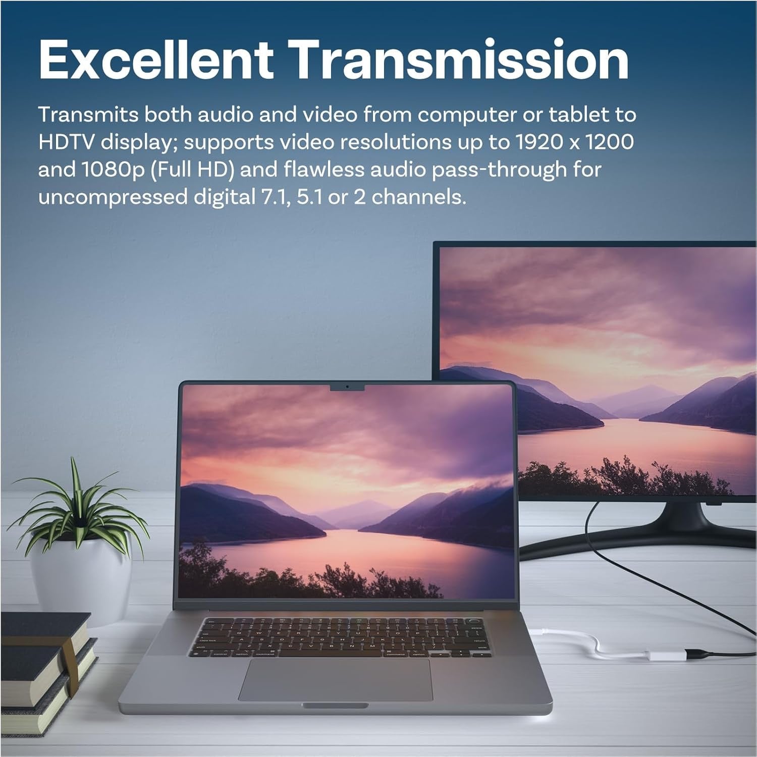 Mini DisplayPort to HDMI Adapter – Full HD 1080p/4K Output