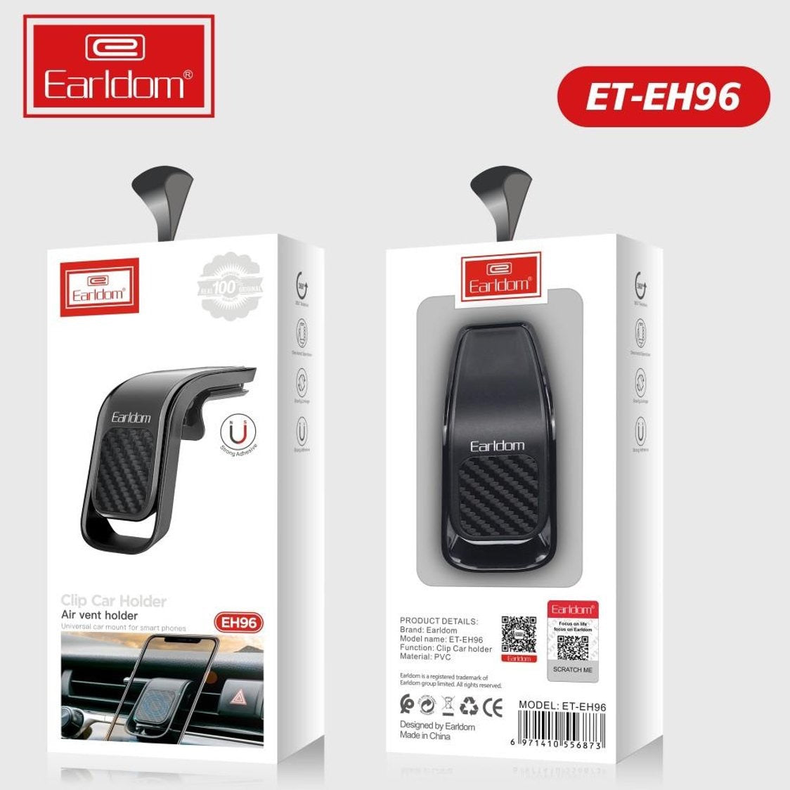 Magnetic Car Air Vent Phone Holder – Clip-On Mount with 360° Rotation