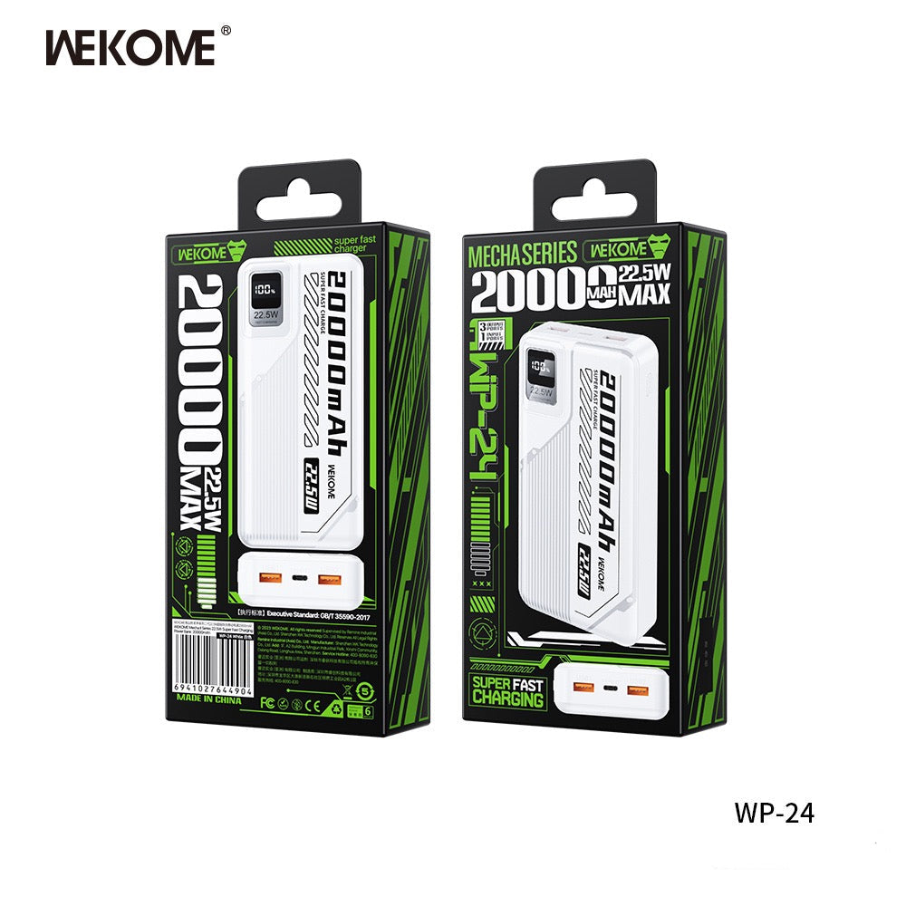 Wekome WP-24 Power Bank – 20000mAh PD20W & 22.5W Super Fast Charging