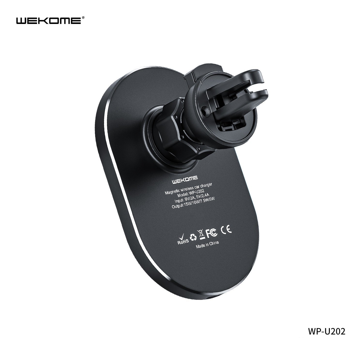 Wekome WP-U202 Car Holder – 15W Magnetic Wireless Charging Mount