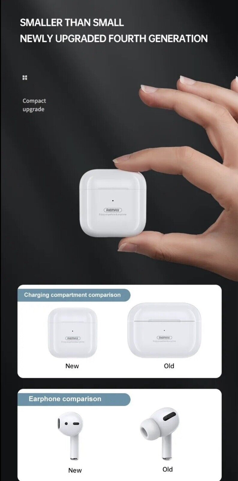 Remax TWS-10i True Wireless Earbuds – Premium Sound, Bluetooth 5.0, Long Battery Life