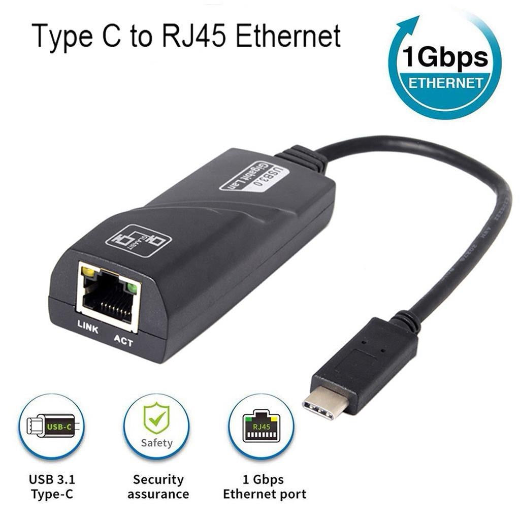 USB-C/USB 3.0 to Gigabit Ethernet Adapter – 10/100/1000Mbps