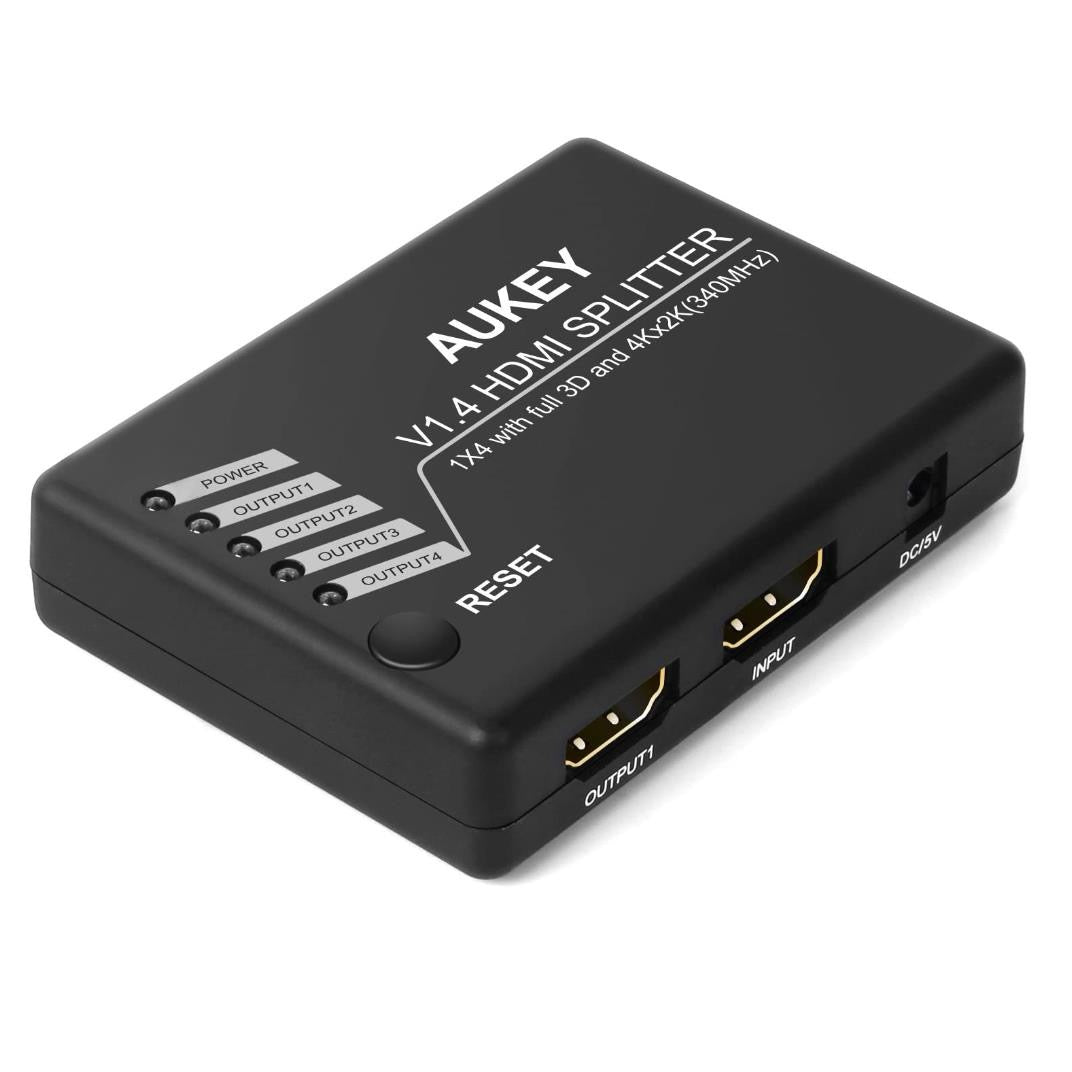 HDMI 1.4 Splitter 1x4 – 4K@30Hz, Full 3D Support, ABS Shell