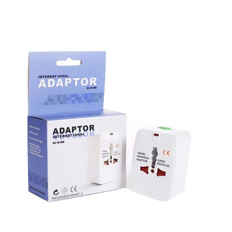 All-in-One International Travel Adapter – Universal Plug, Surge Protection, 125V/250V