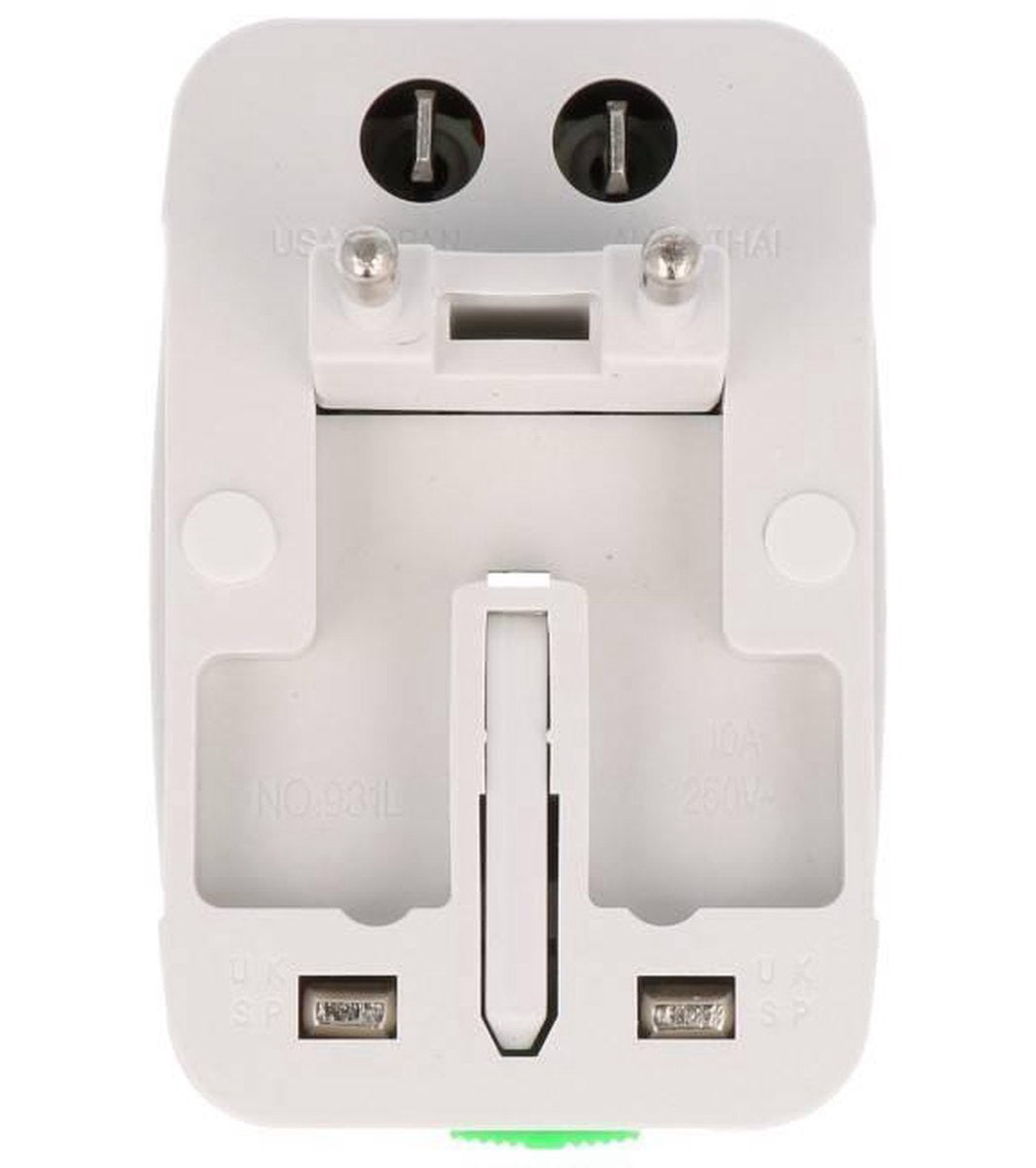 All-in-One International Travel Adapter – Universal Plug, Surge Protection, 125V/250V