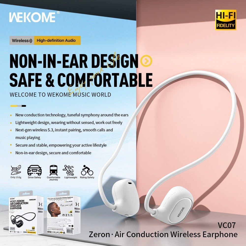 WEKOME VC07 Zeron Wireless Earphones – Air Conduction, Bluetooth 5.3