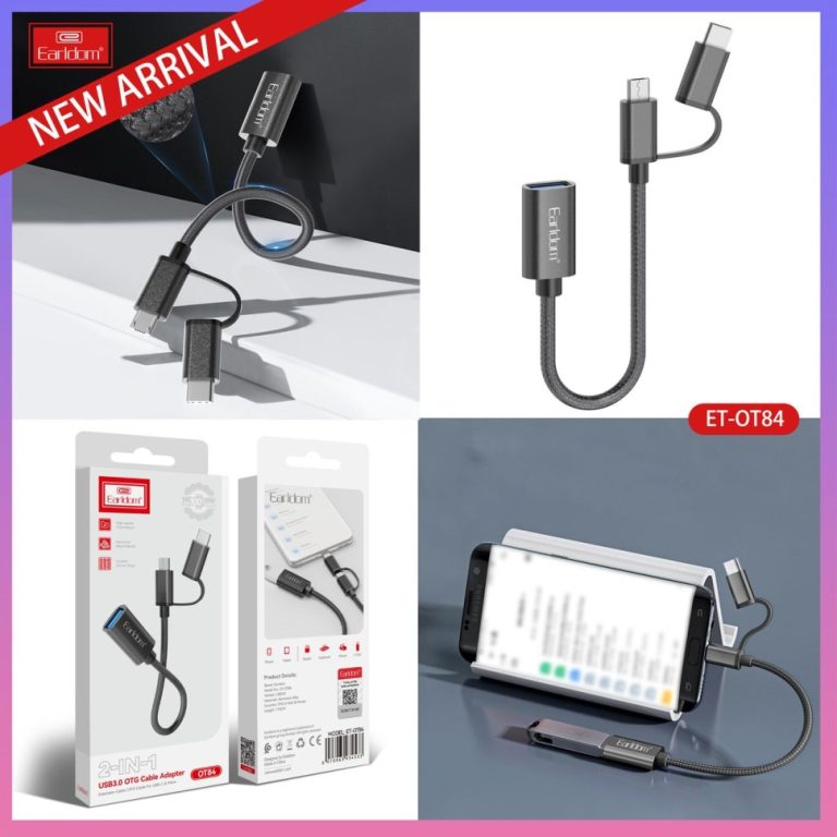 2-in-1 USB 3.0 OTG Cable Adapter – USB-C & Micro USB to USB for Android, Flash Drives & Peripherals, High-Speed Data Transfer for Mobile Devices