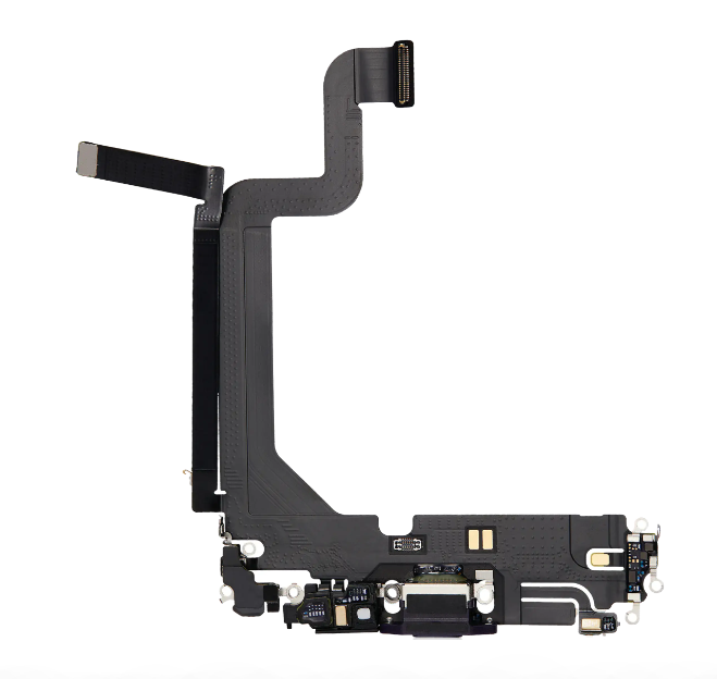 iPhone 14 Pro Max Charging Port Flex β Purple OEM-Compatible USB-C Dock + Microphone Flex | Models A2651 A2894 A2896 A2895