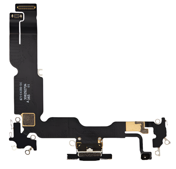 iPhone 15 Plus Charging Port Flex Cable – Black USB-C Connector | OEM-Compatible Charging Dock Assembly for Models A2846 A3102 A3105