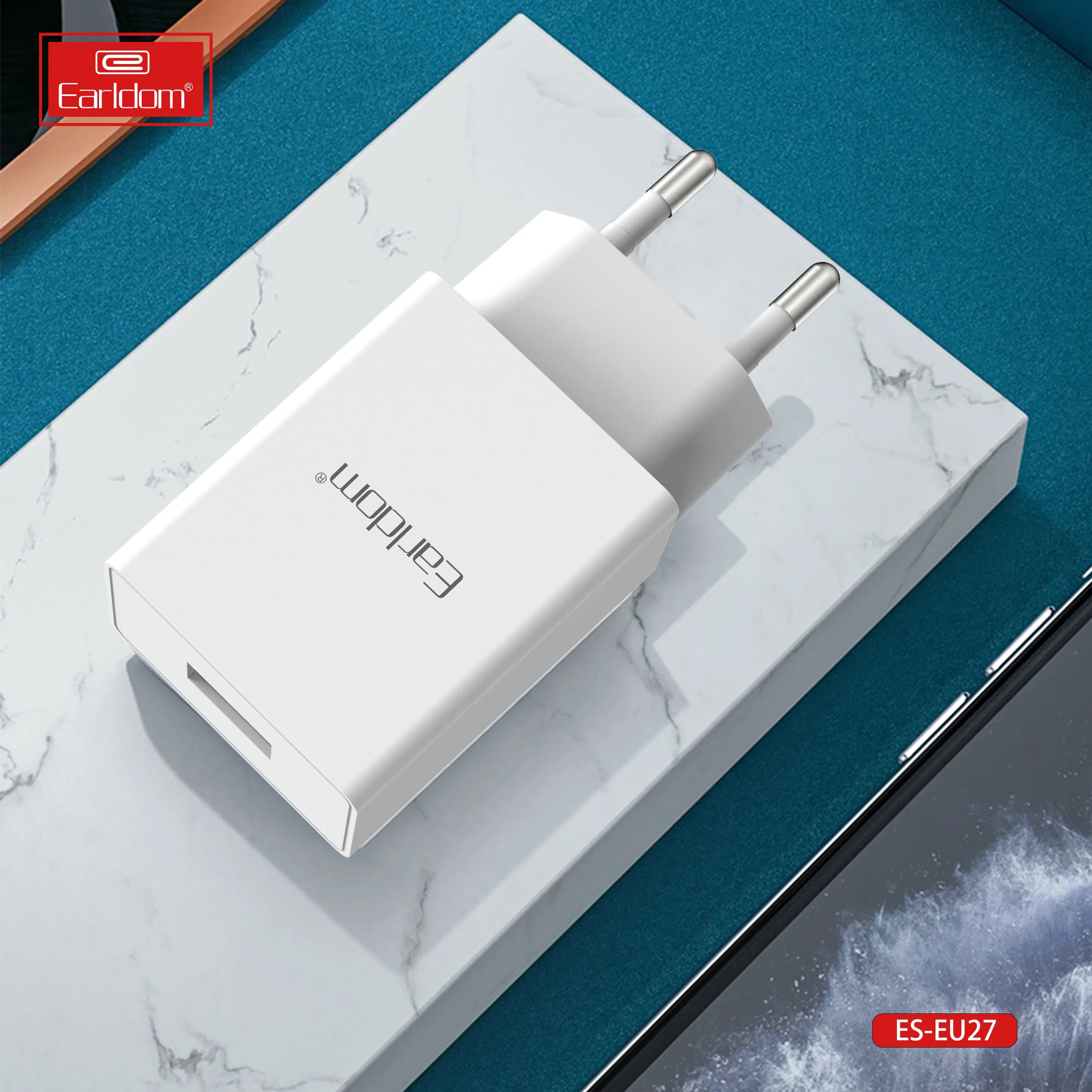 2.1A Fast USB Wall Charger – EU Plug Travel Adapter for Smartphones & Tablets | Compact, Universal, High-Speed Charging