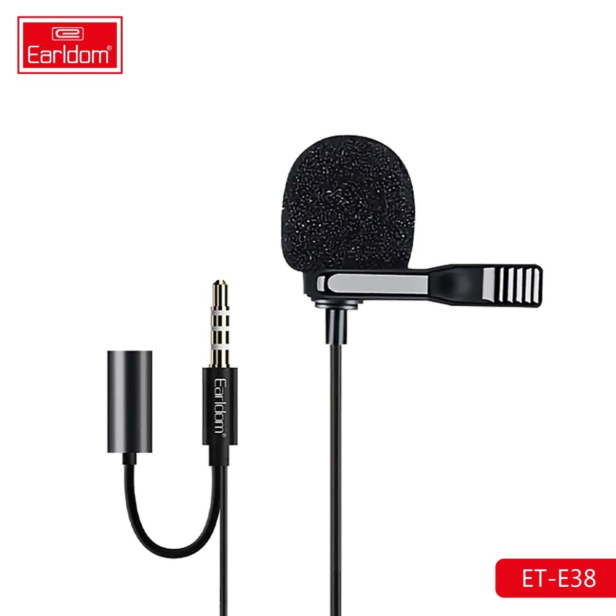 Mini Lavalier Microphone with 3.5mm Female Adapter & Clip – Plug & Play for Mobile, DSLR, and Camera Recording