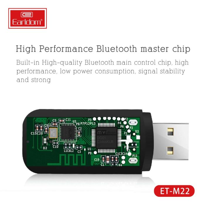 Bluetooth USB Music Receiver Adapter with EDR – Wireless Audio for Car, Home Speakers & PCs