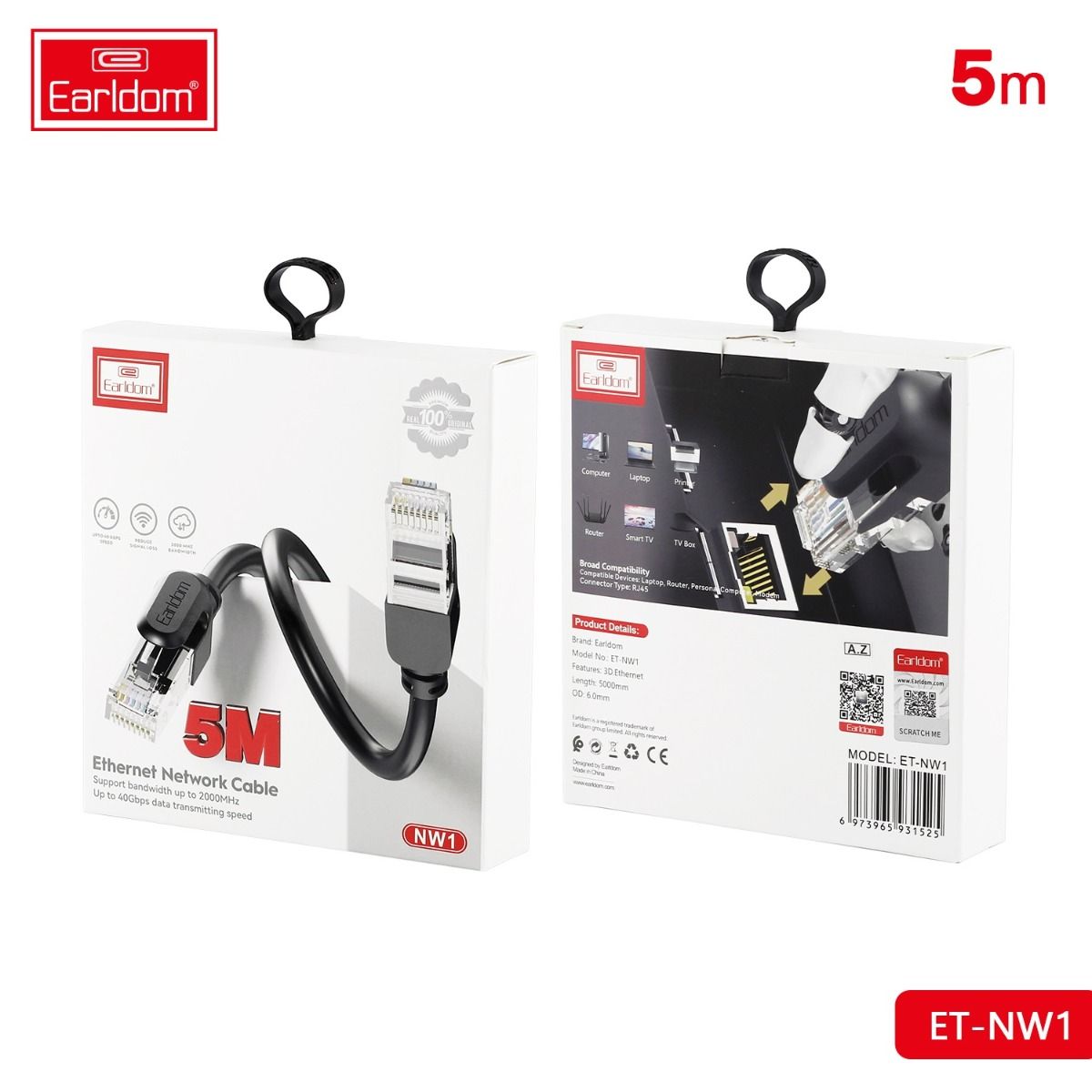 High-Speed Ethernet Cable – 40Gbps Internet LAN Cable for Home, Office & Gaming Networks