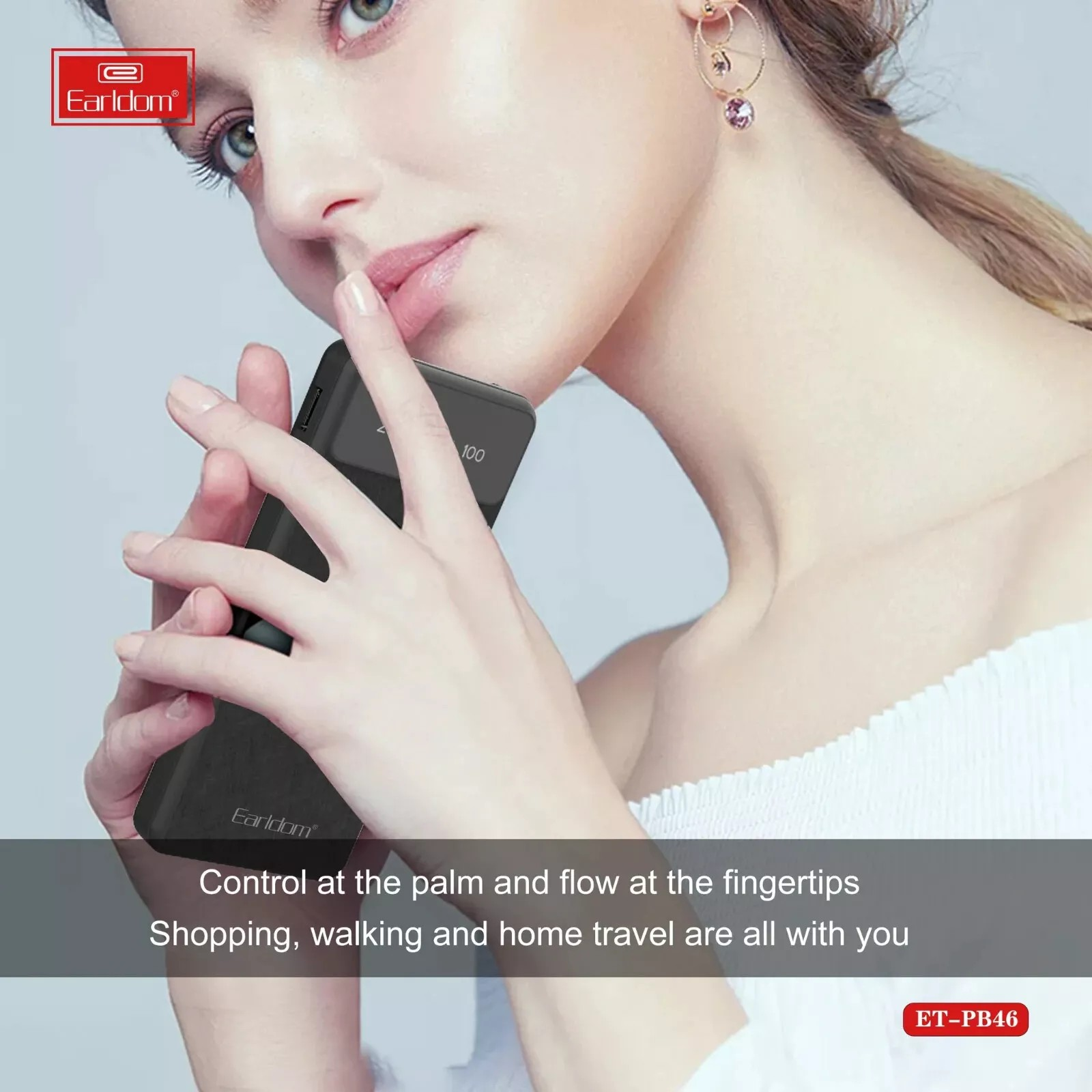 4-in-1 10000mAh Portable Power Bank – Built-in Lightning, USB-C, Micro USB Cables + Universal Adapter